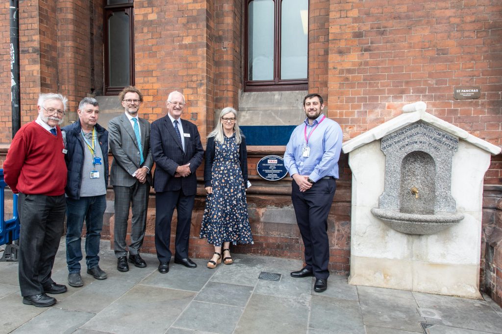 St Pancras fountain plaque unveiled